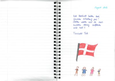 Kinderzeichnung: Dannebrog