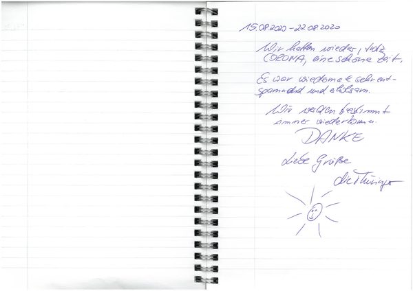 Gästebuch-Eintrag